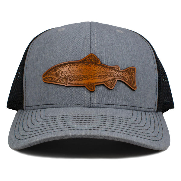 Rainbow Trout Leather Patch Hat