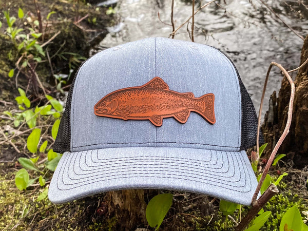Rainbow Trout Leather Patch Hat – Tailored Cap Co