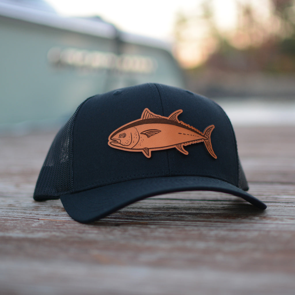 Fish, Fishing, Redfish, Snook, Trout, Tarpon, Tuna, Bass, Custom Logo Hat, Bulk  Hats, Leather Engraved, Laser Engraved, Leather Patch Hat 