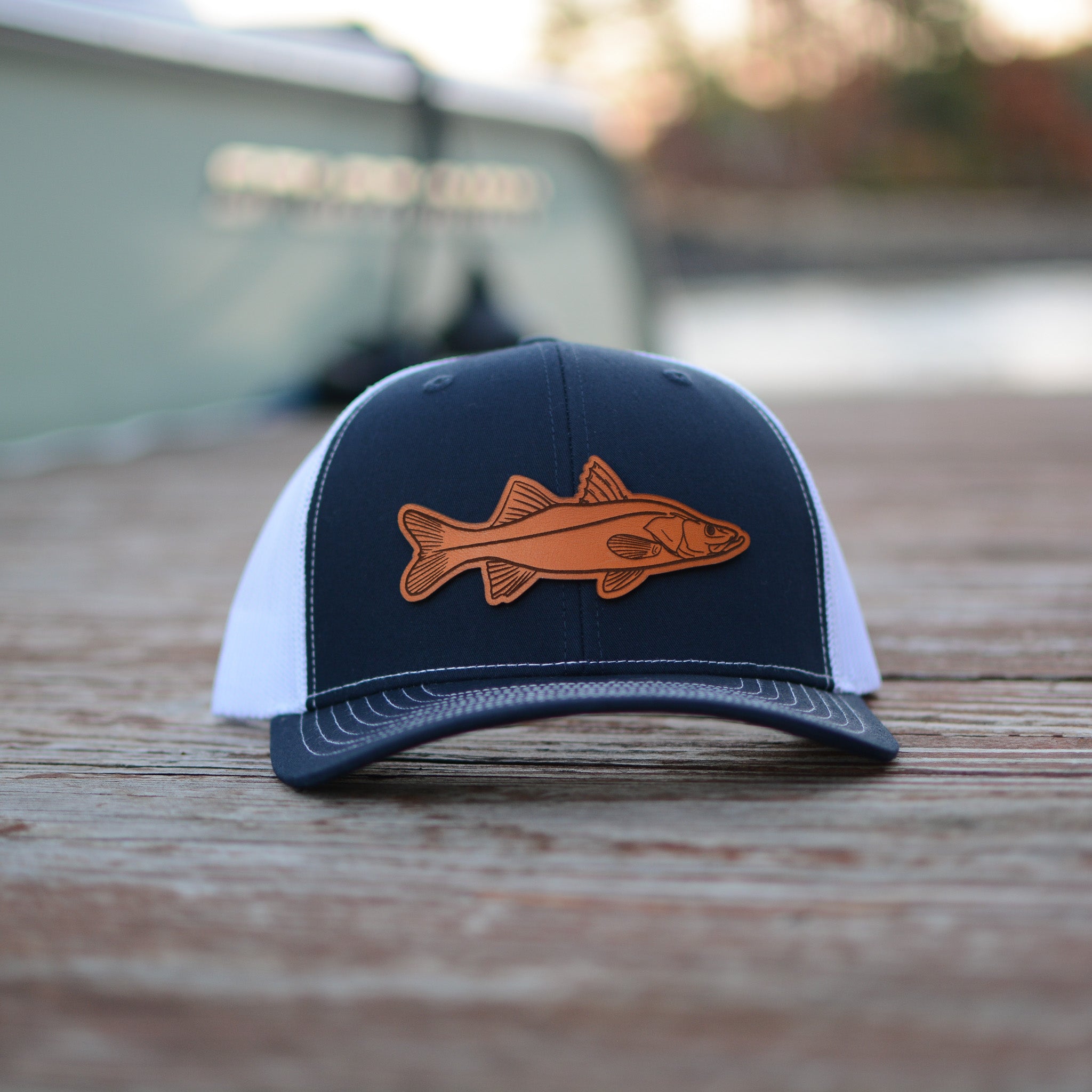 Snook Leather Patch Hat